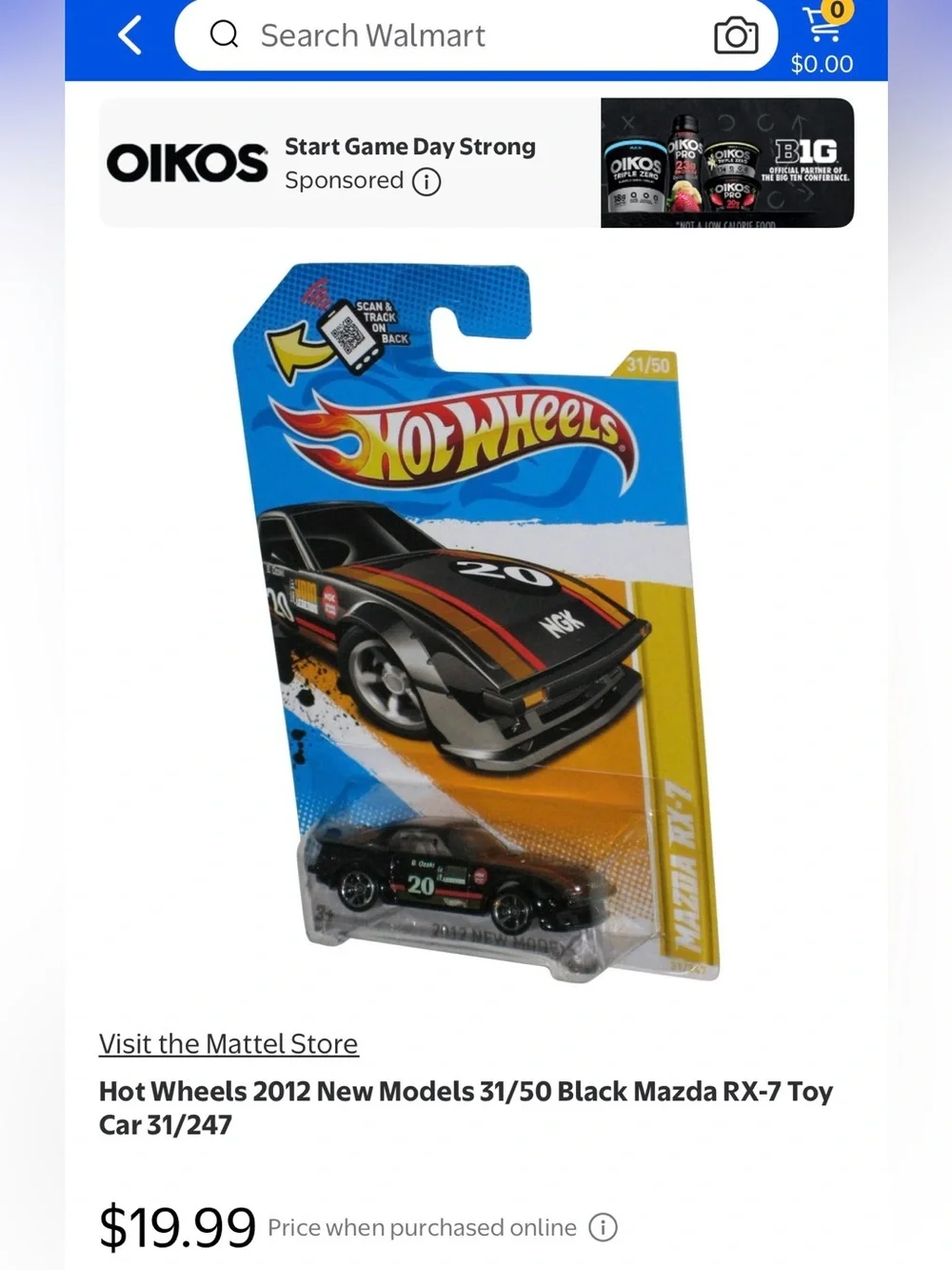 Hot Wheels NWT Mazda RX-7, 31/150